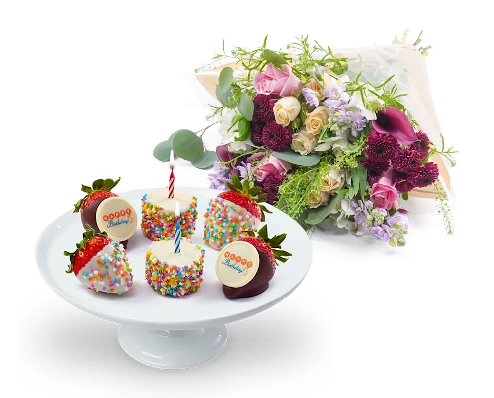 Birthday Flowers & Berries Box