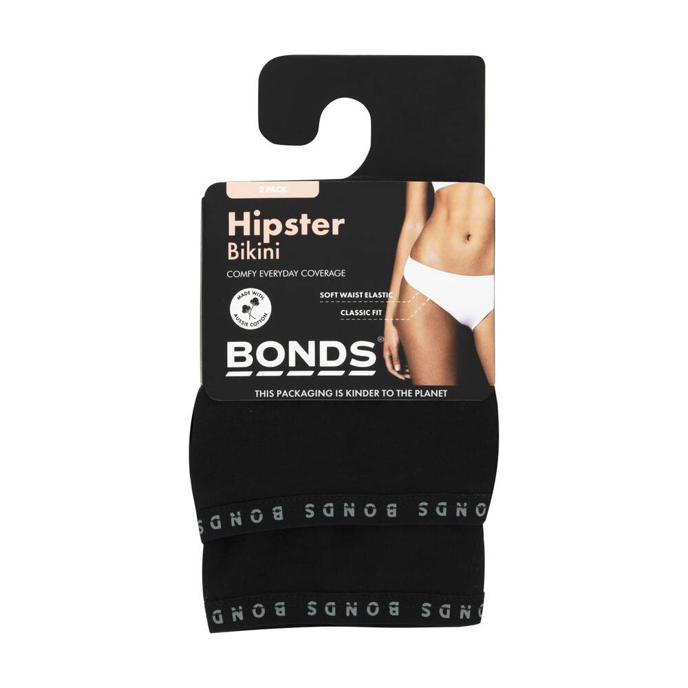 Bonds Womens Hipster Bikini Brief Size 12 2 pack