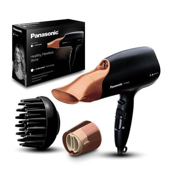 Panasonic Hair Dryer With Diffuser For Visibly Improved Shine (rose gold)