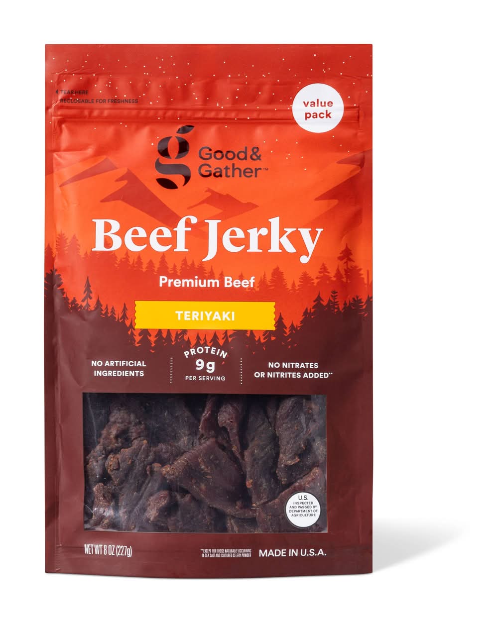 Good & Gather Premium Beef Jerky, Teriyaki (8 oz)