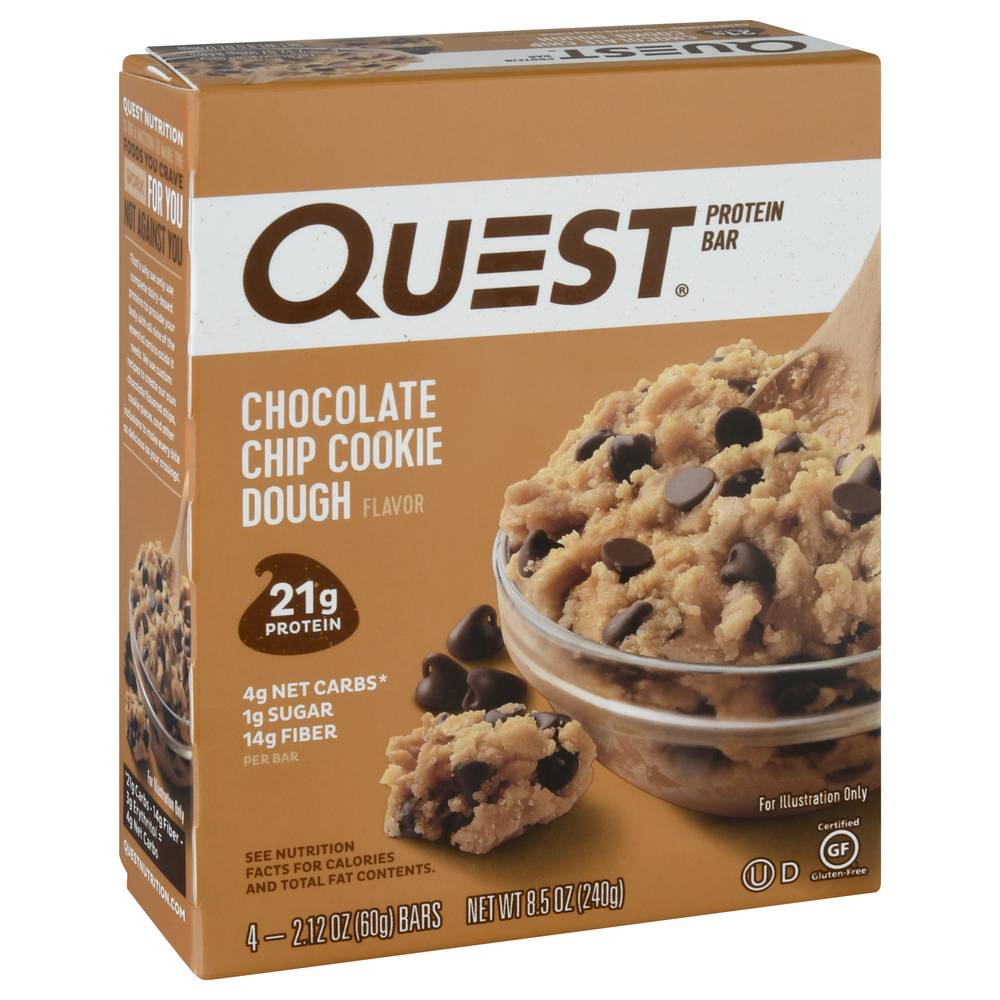 Quest Protein Bar, Chocolate Chip (8.5 oz, 4 ct)