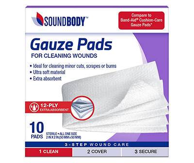 Gauze Pads, 10-Count