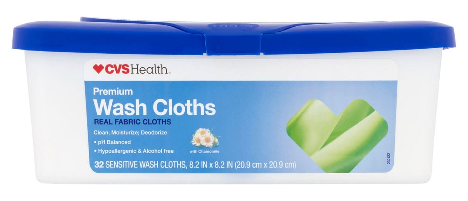 Cvs Premium Wash Cloths, 32 Ct