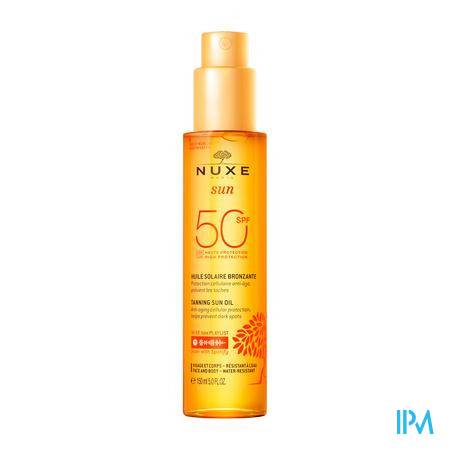 Nuxe Sun Huile Spf50 150ml Solaires - Vos indispensables voyages