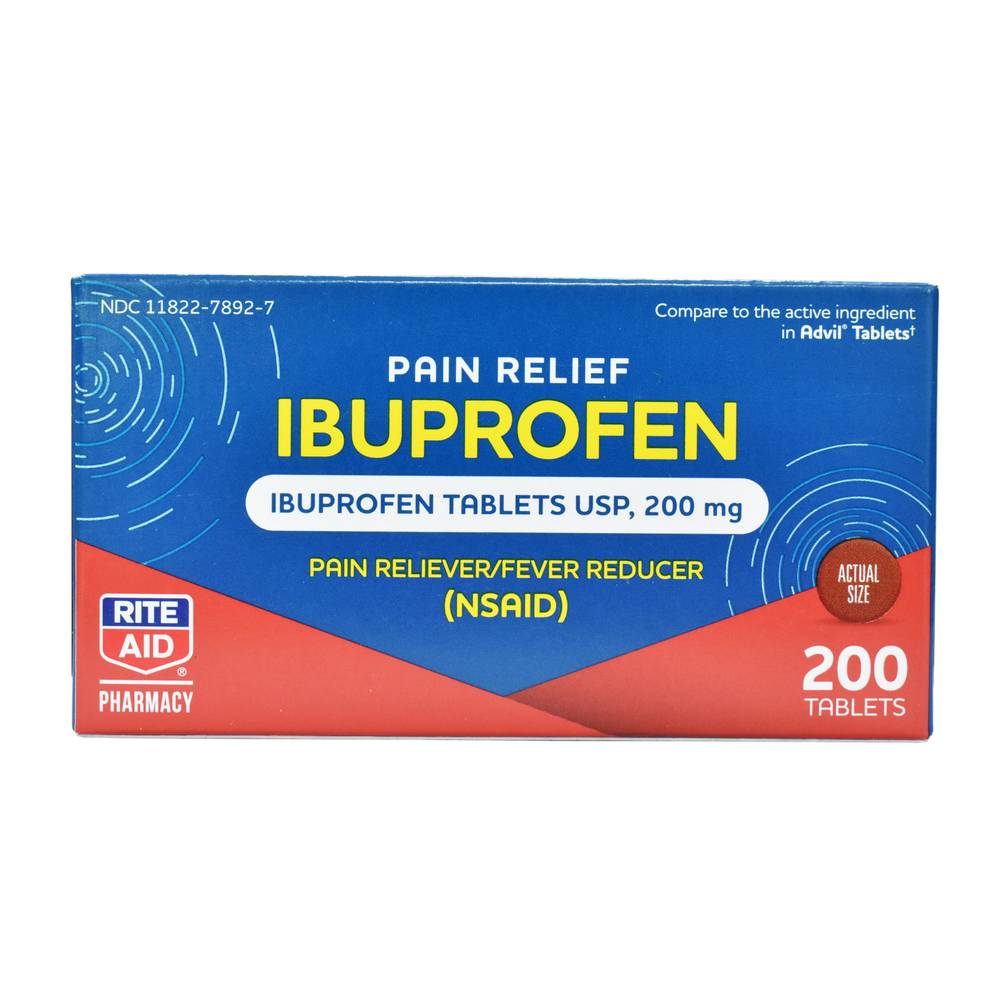 Rite Aid Ibuprofen Brown - 200Mg, 200 Ct