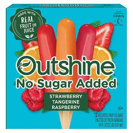 Outshine Strawberry Raspberry Fruit Ice Bars (12 ct)