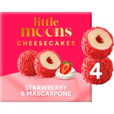 Little Moons Strawberry -Mascarpone, Cheesecakes (4 x 30g)