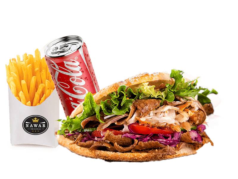 Menu sandwich classique kebab