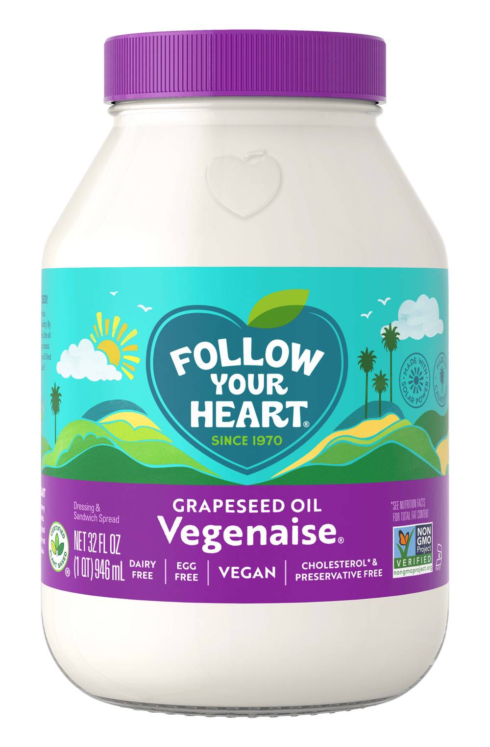 Follow Your Heart Grapeseed Vegenaise Dressing & Sandwich Spread (32 fl oz)