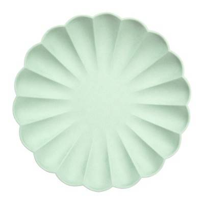 Meri Meri Large Mint Sorbet Compostable Plates (Pack of 8)