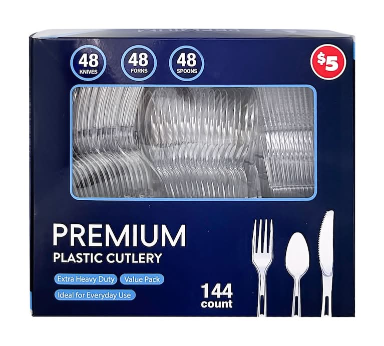 Best Choice Premium Plastic Assorted Cutlery Value pack (144 ct)