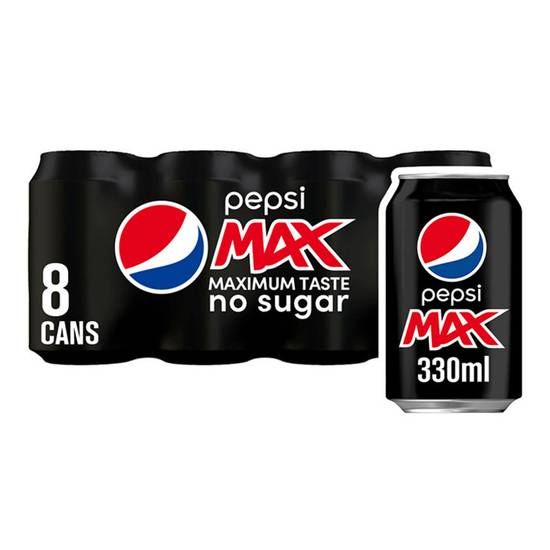 Pepsi Max Cans 8x330ml