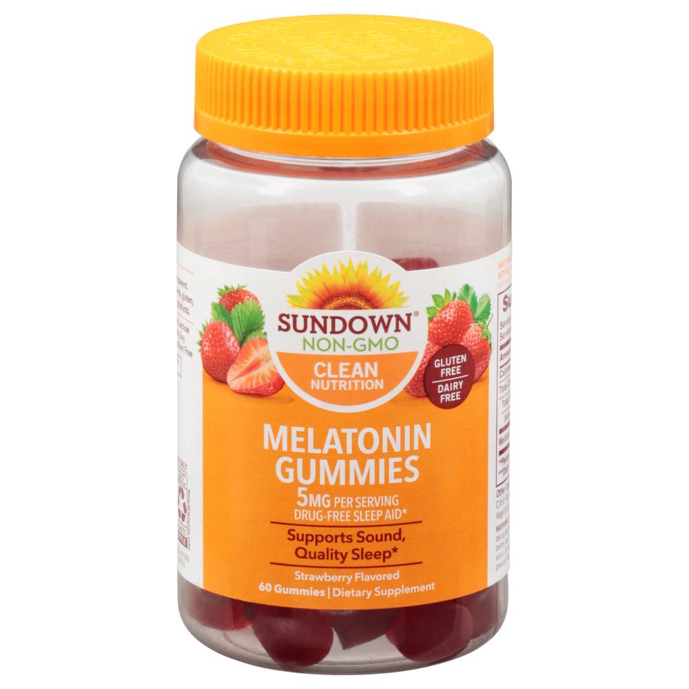 Sundown Naturals Melatonin Gummies, Strawberry (60 ct)