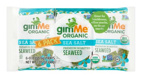 Gimme Organic Roasted Seaweed Snacks, Sea Salt (6 x 0.17 oz)