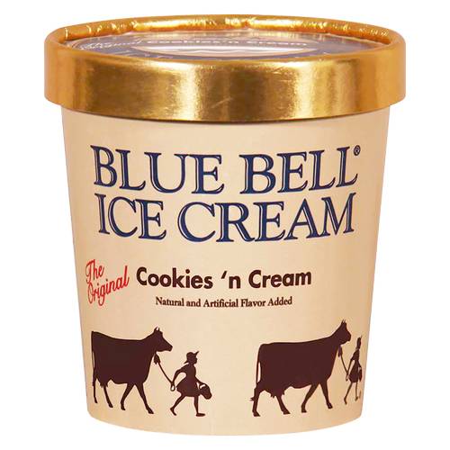 Blue Bell Cookies n' Creme Ice Cream Pint