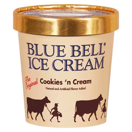 Blue Bell Cookies 'N Cream Ice Cream (16.7 oz)