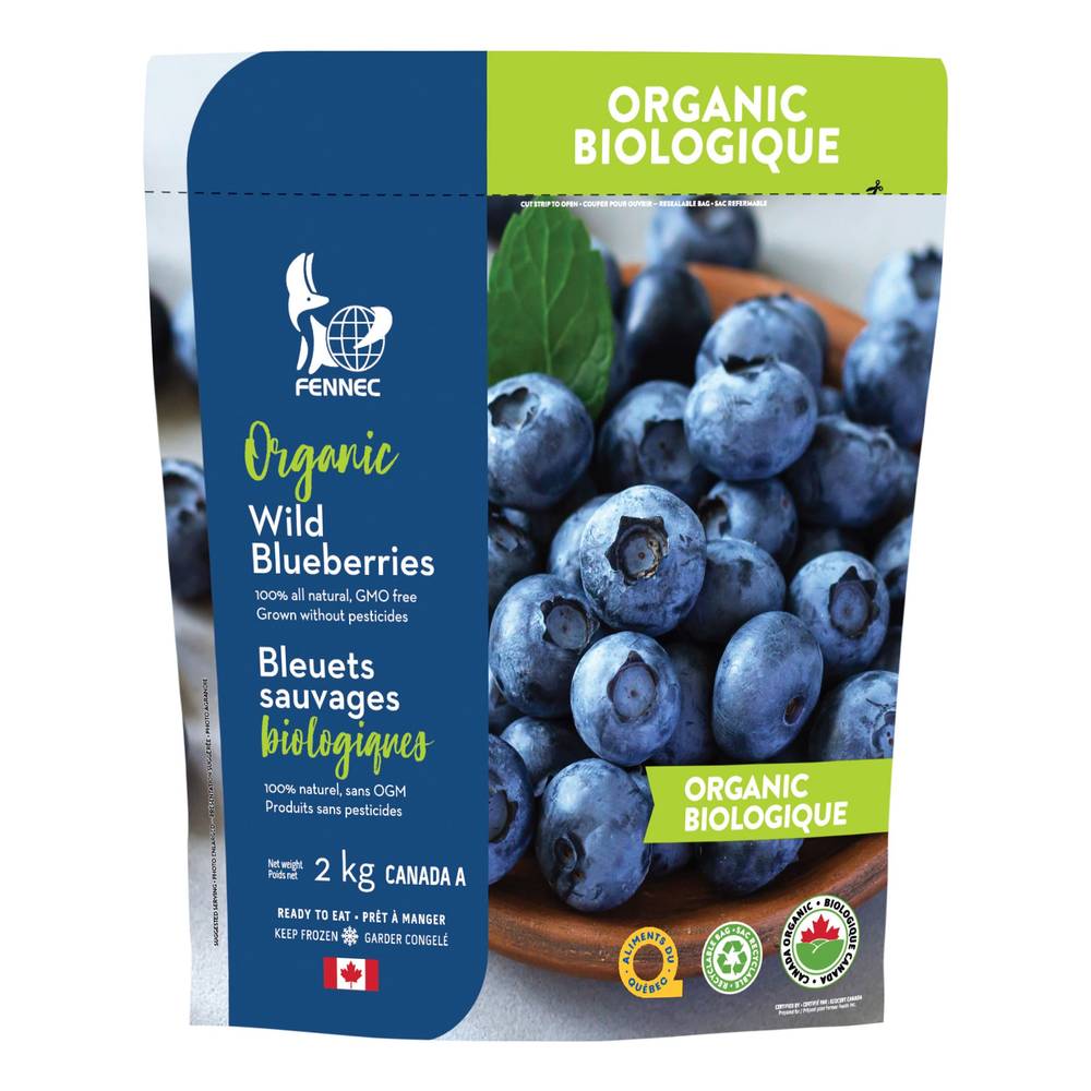 Fennec Organic Wild Blueberries, 2 Kg
