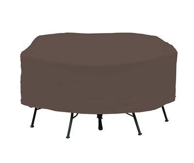 72" Mocha Heavy Duty Round Patio Set Cover