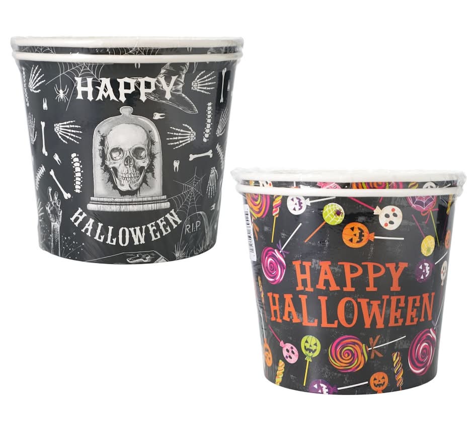 Seasonal Collection Halloween Treat Bucket, Assorted Designs, 2-pc Pack.