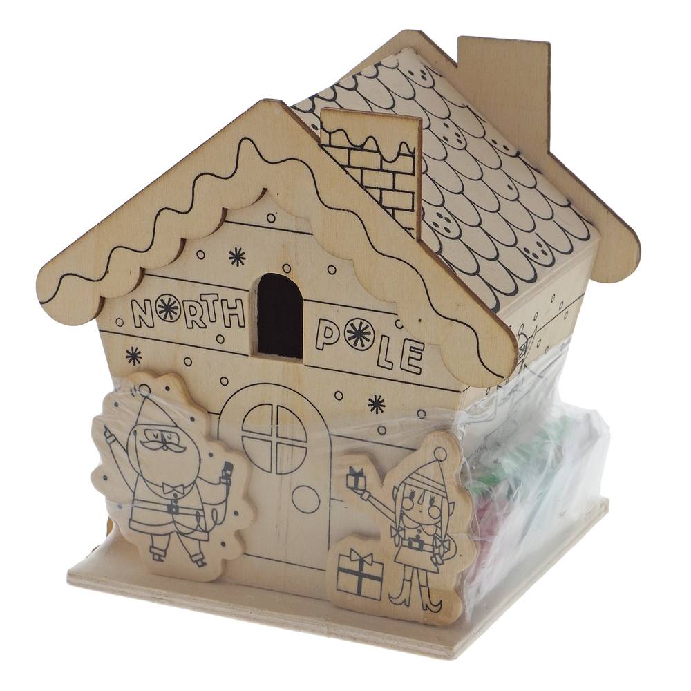 Paint Your Own Xmas Wood House