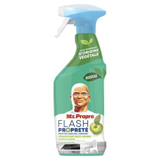 Mr. Propre - Flash propreté spray désinfectant nettoyant multi usages fleurs de pommier