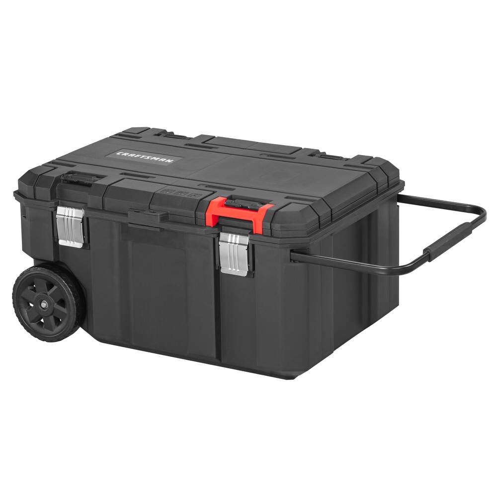 CRAFTSMAN VERSASTACK 30.4-in W x 15.4-in H x 22-in D Black Polypropylene Rolling Tool Box | CMST17870