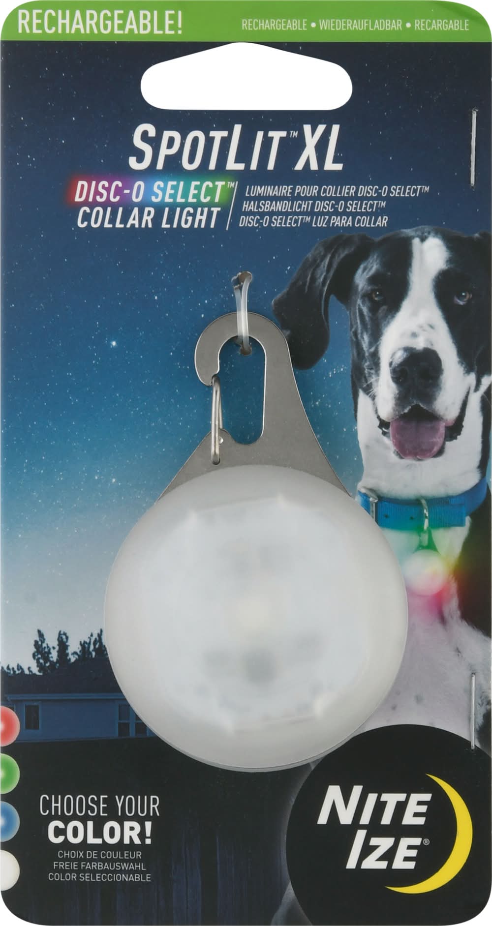 Nite Ize Spotlit Xl Disc-O Select Rechargeable Collar Light