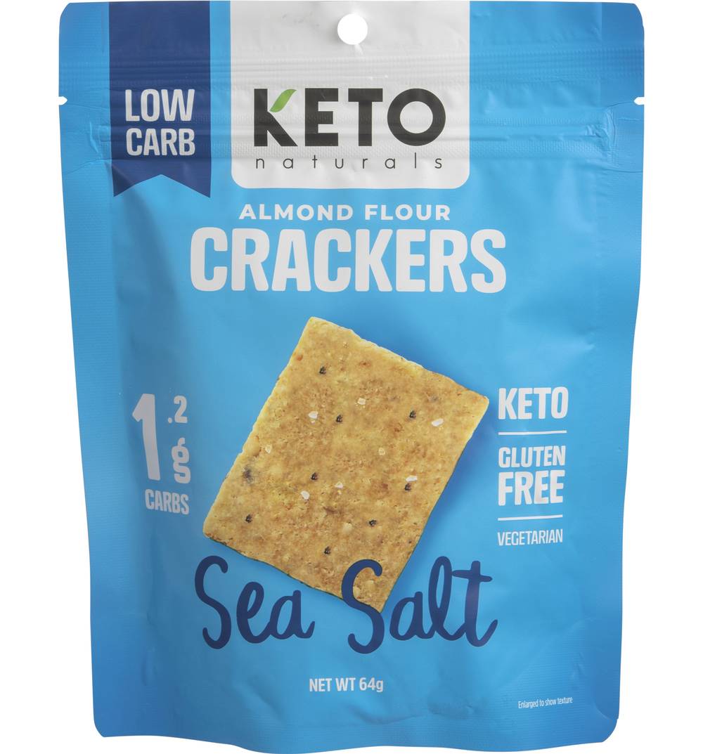 Keto Naturals Almond Flour Sea Salt Crackers (64g)