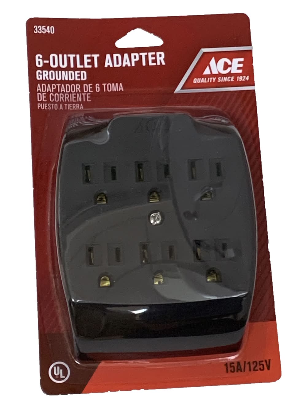 Ace Grounded 6 Outlets Adapter 1 Pk