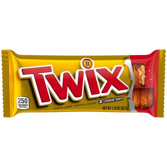 TWIX Full Size Caramel Chocolate Cookie Candy Bar, 1.79 OZ