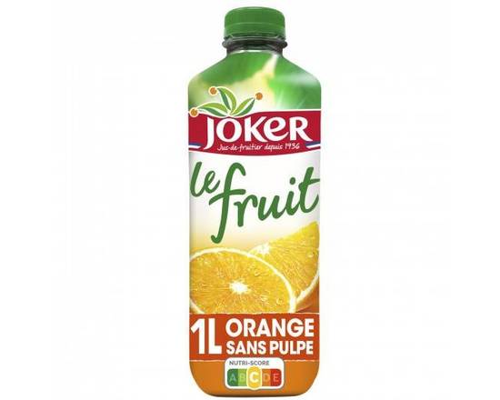 LeFruit jus d'orange sans pulpe100%fruits Joker 1L