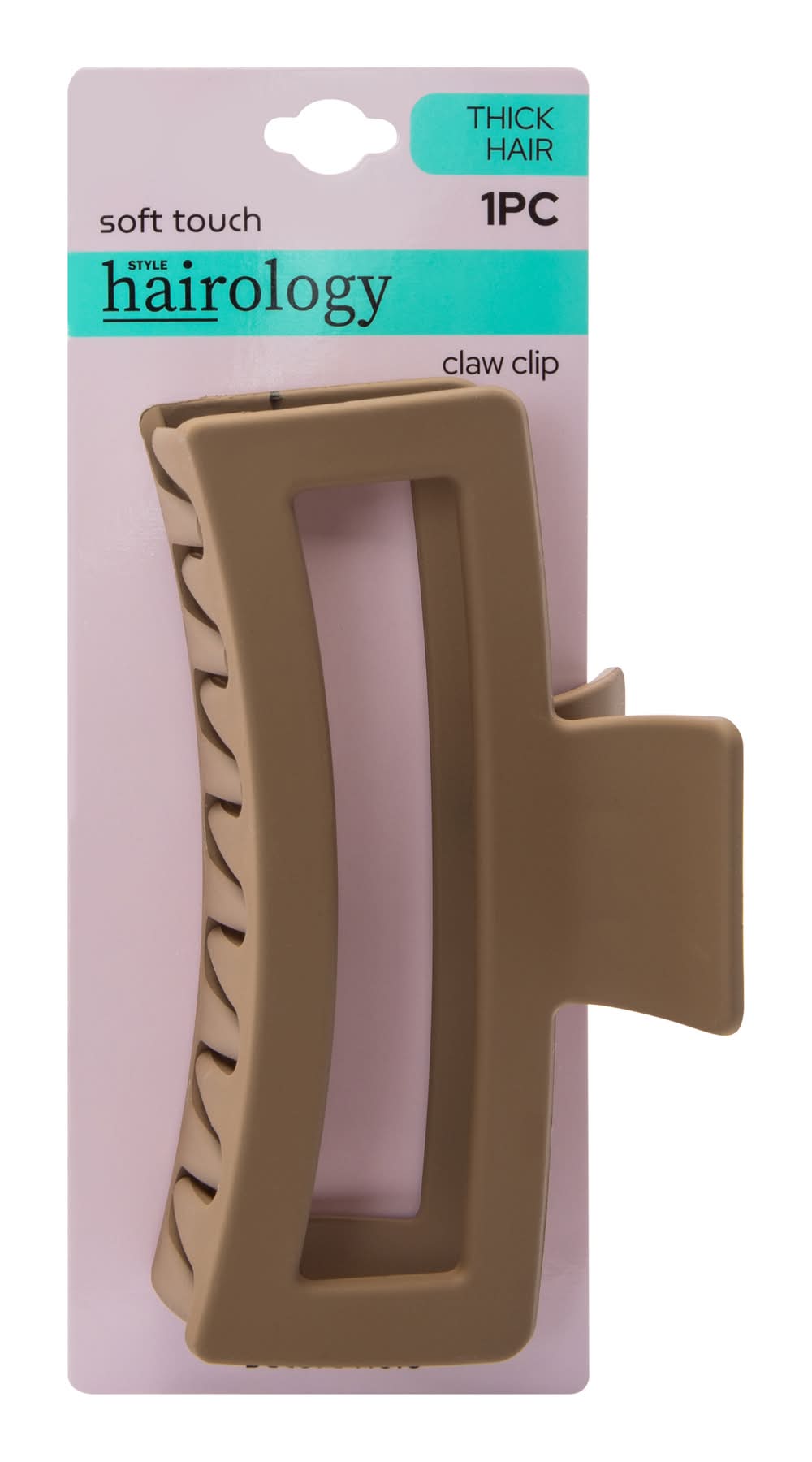 Jumbo Rectangle Claw Clip Tan