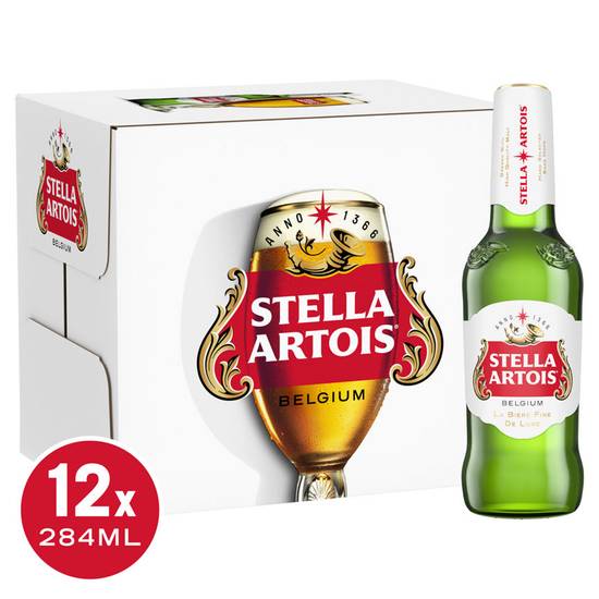 Stella Artois Belgium Premium Lager 12 x 284ml
