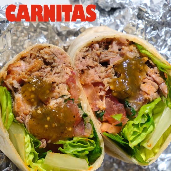 Baby Carnitas Burrito