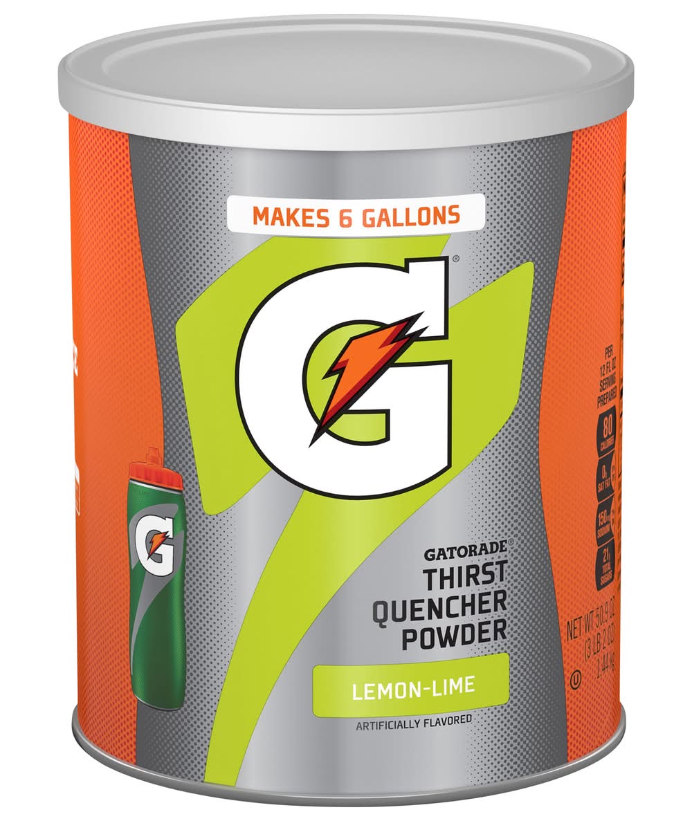 Gatorade Thirst Quencher Drink Mix Powder, Lemon-Lime (50.9 oz)