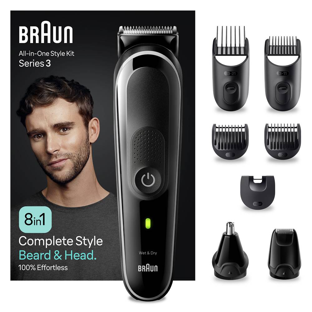 Braun - Ensemble de soins pour la barbe 8 en 1 mgk 3440 série 3