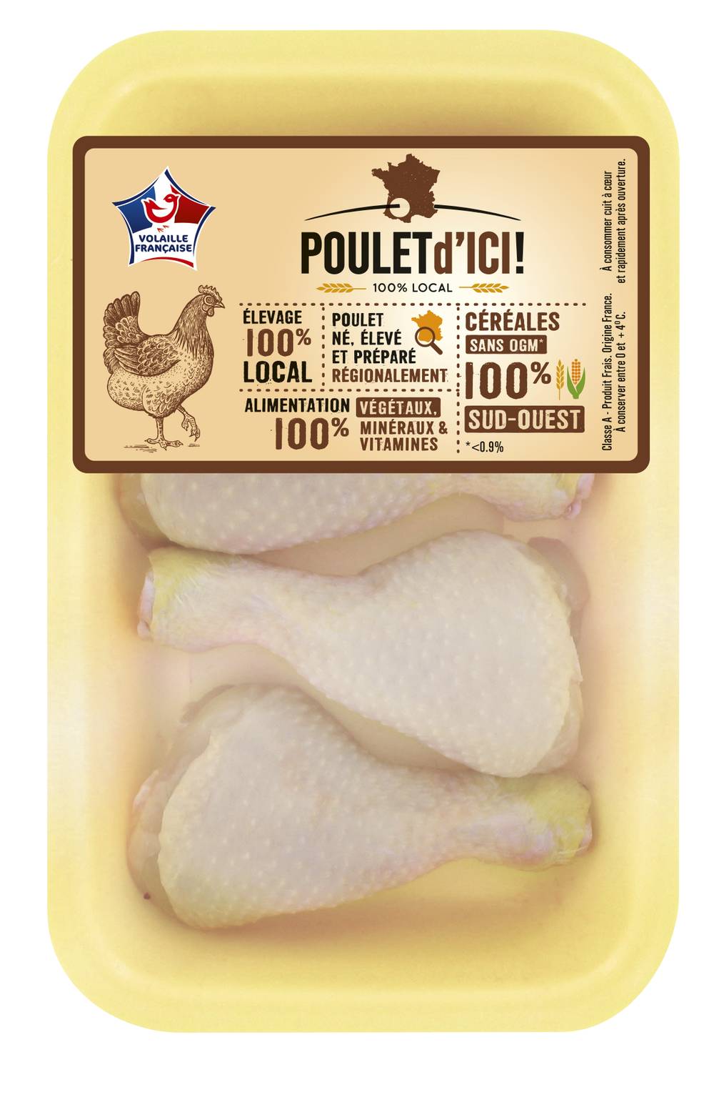 POULET d'ICI - Pilons de poulet, jaune (4)