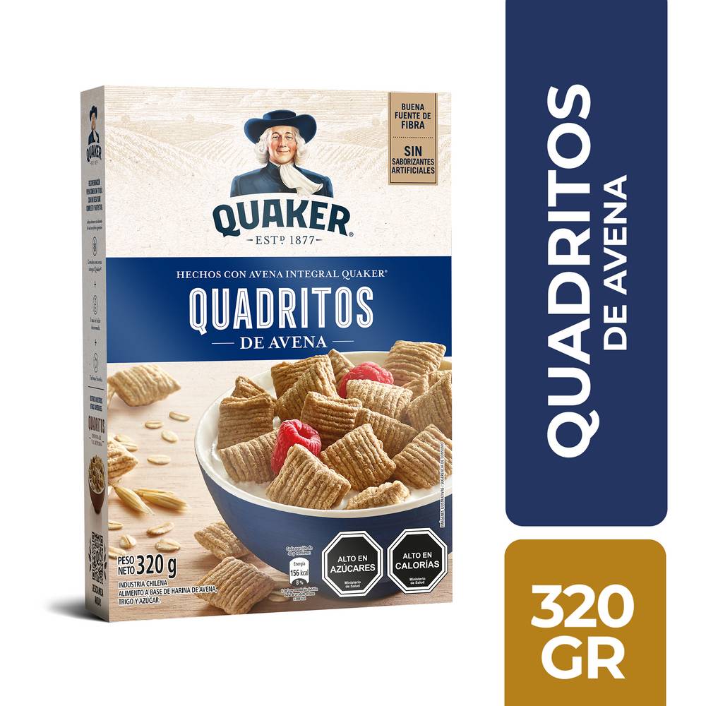 Quaker · Quadritos de avena integral (320 g)