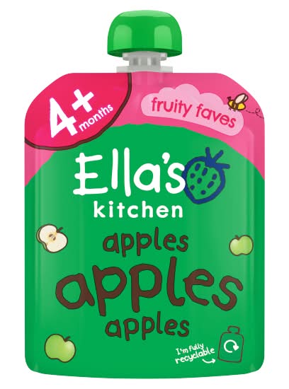 Ella's Kitchen Apple, Organic Simple Fruits Taste 4+ Months Baby Pouch (70g)