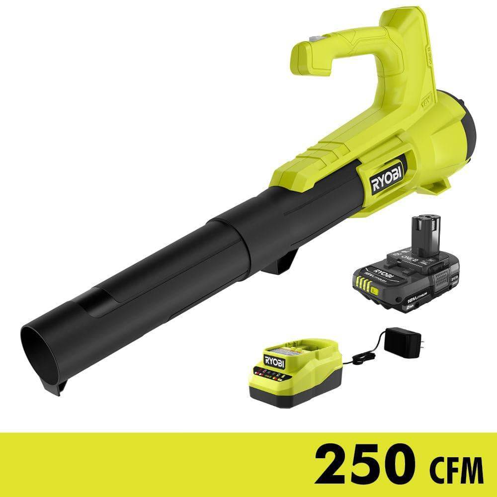 Ryobi One+ 18v 90 Mph 250 Cfm Cordless Battery Leaf Blower