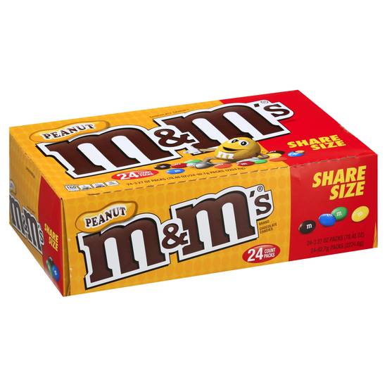 M&M's Peanut Chocolate Candies (24 ct)