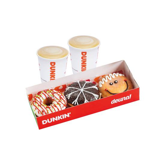 Combo 3 Donuts + 2 Capuccinos Medianos