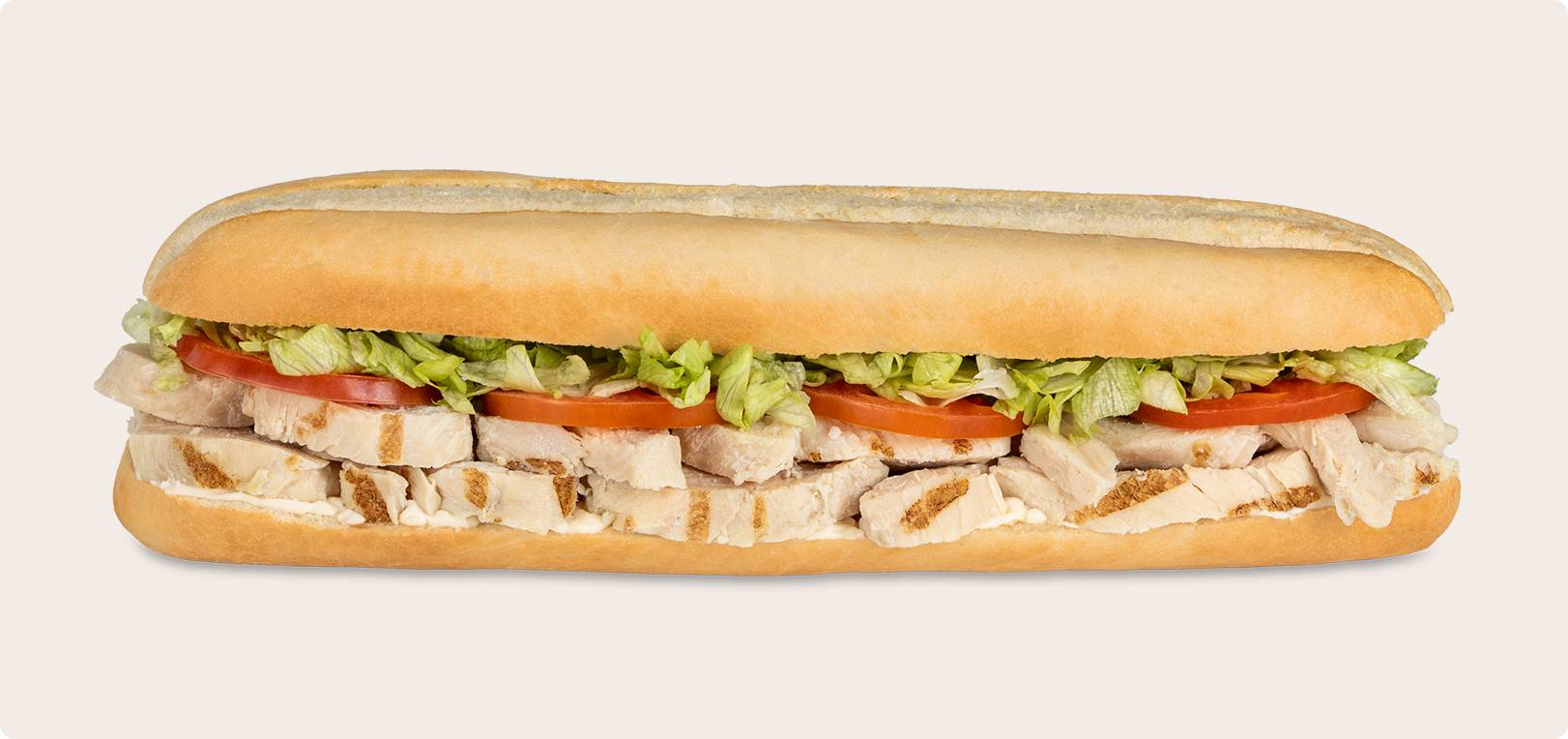 6" BYO Grilled Chicken Breast Sub (383cal)