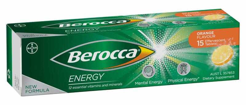 Berocca Energy Orange Effervescent Tablets 15s