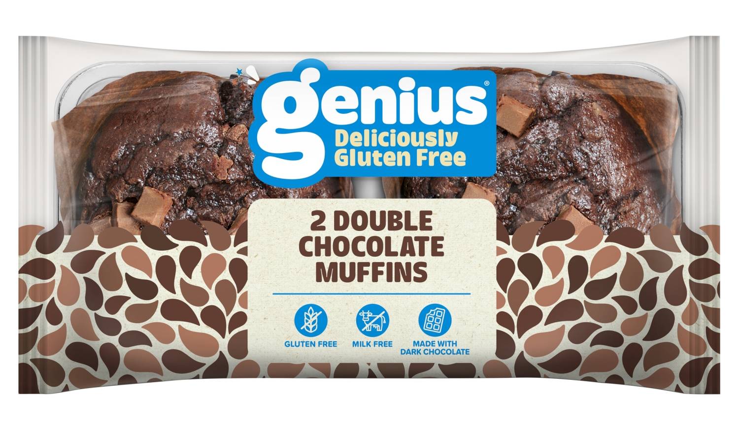 Genius Gluten Free Double Chocolate Muffins 2Pk 160G