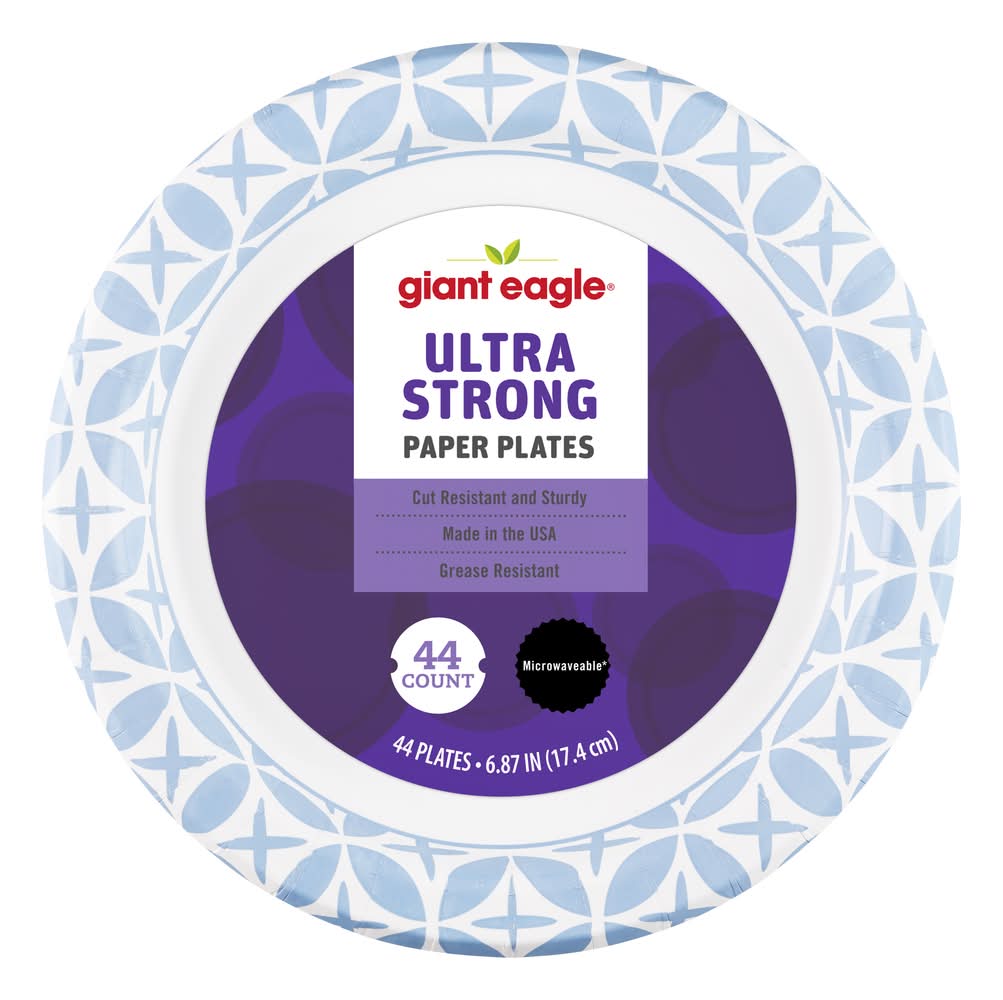 Giant Eagle Ultra Strong Paper Plates, 6.87 Inch (44 ct)