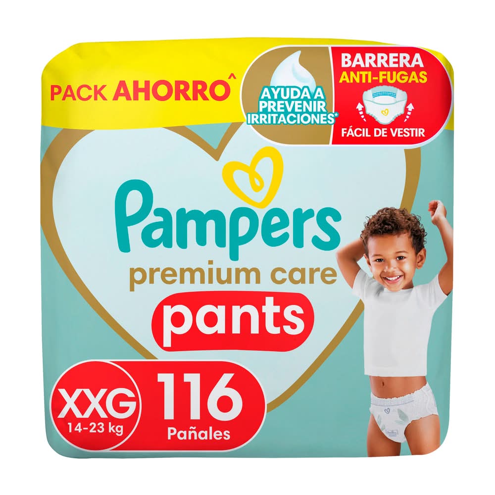 Pampers · Premium care pañales pants - XXG (116 un)