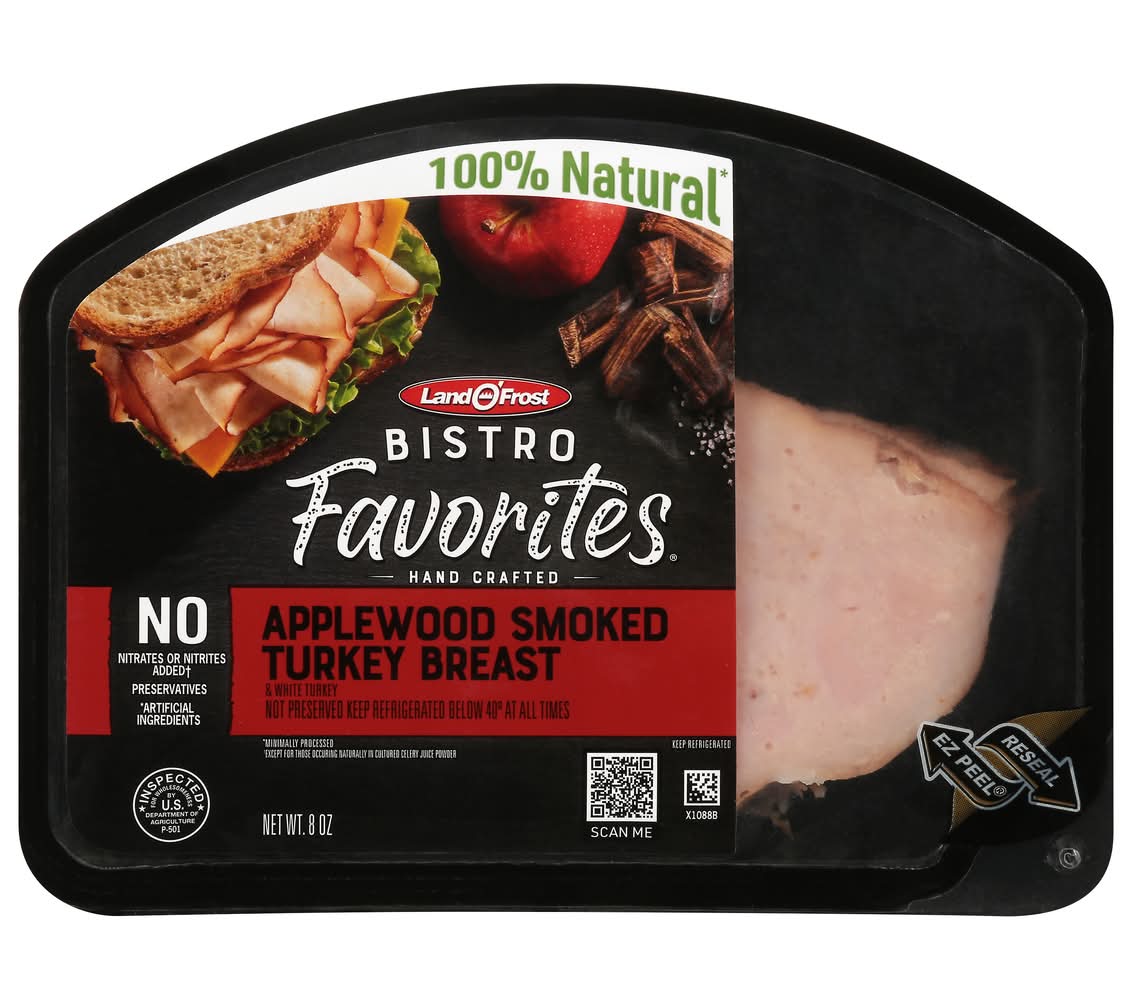 Land O' Frost Bistro Favorites Turkey Breast, Applewood Smoked (8 oz)