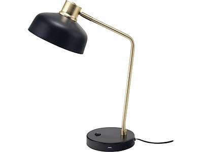 V-Light LED Desk Lamp, 20, Matte Black/Gold Metal (V210815HB)