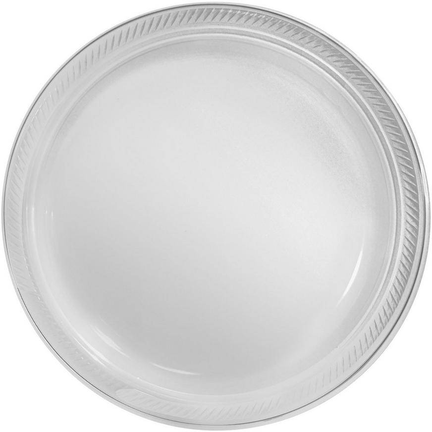 Party City Plastic Dinner Plates, 10.25in, Clear (50 ct)